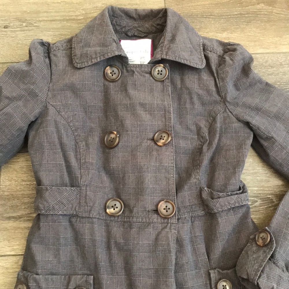 Aero Plaid Pea Coat